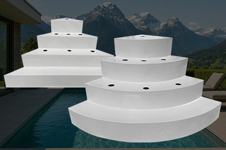 Escaliers sous liner pour piscine LILYBLOC – vue d'ensemble